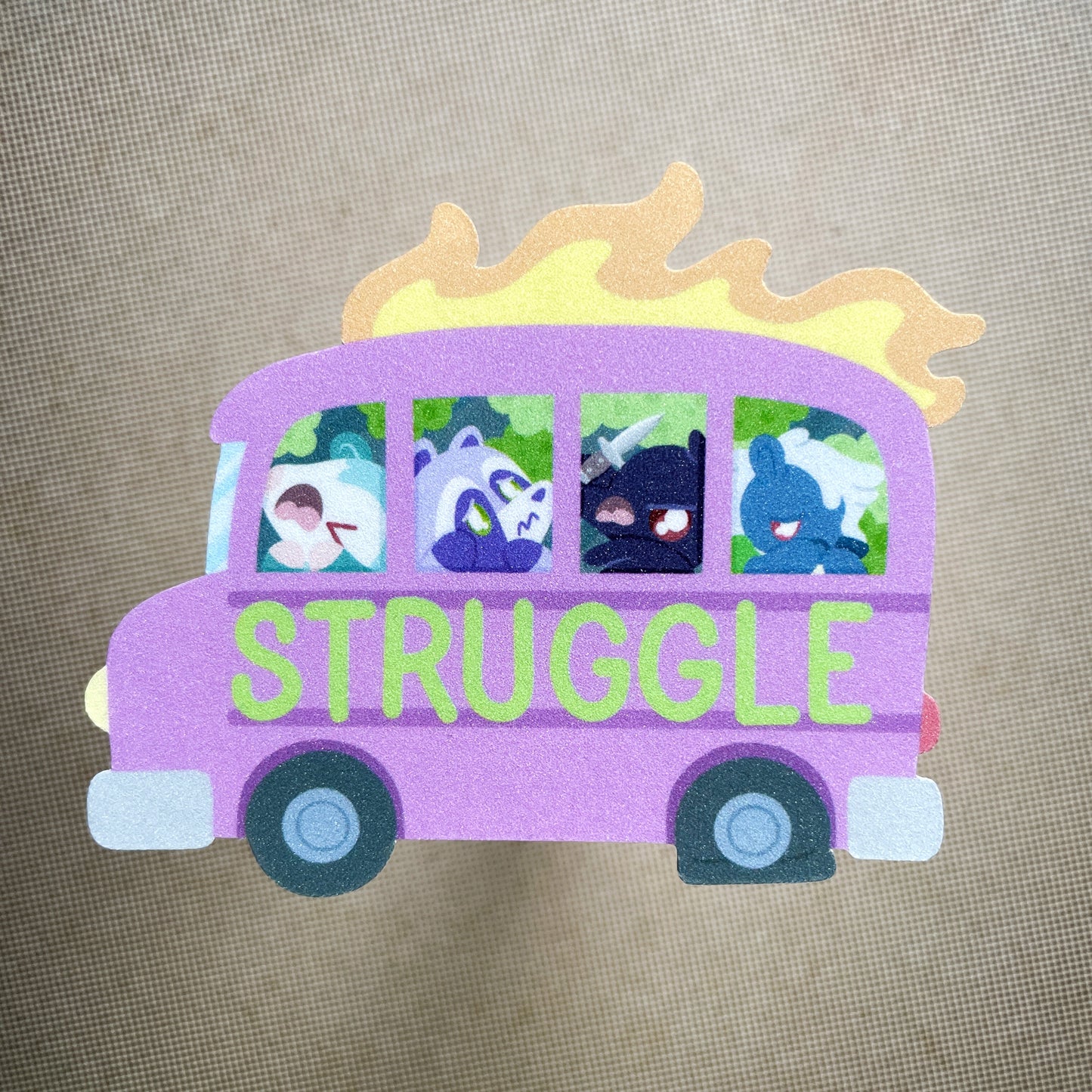 Struggle Bus on Fire sticker