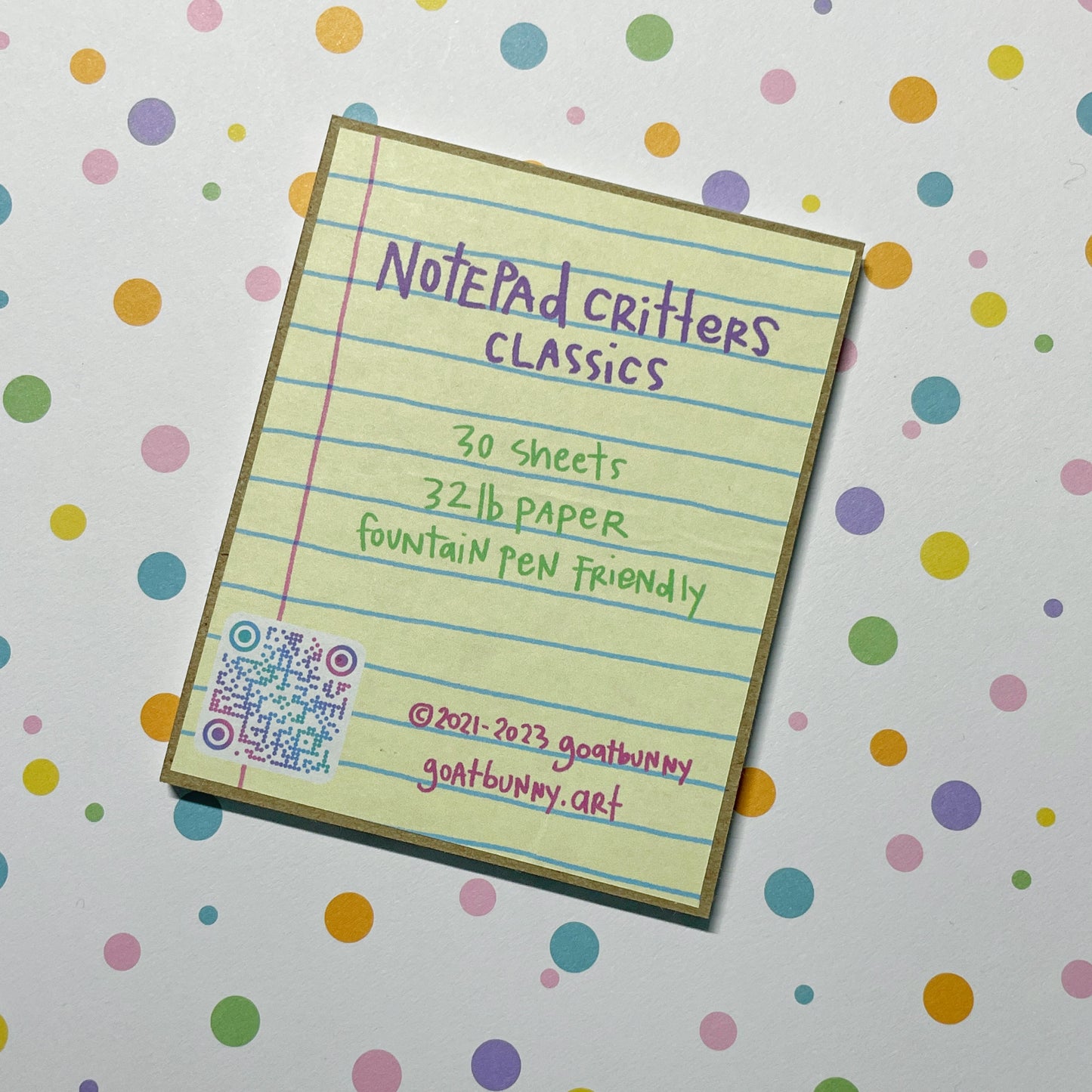 Notepad Critters Classics