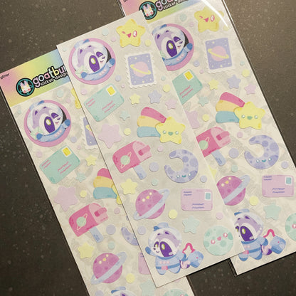 Priority Trash Space Mail sticker sheet