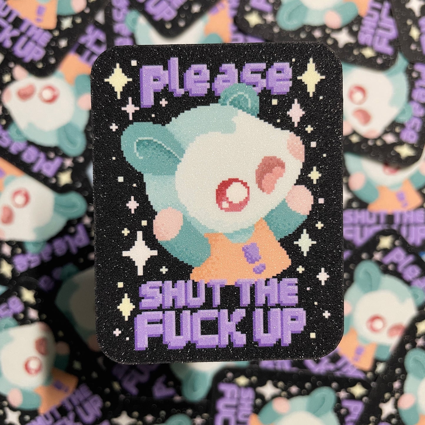 STFU Pixel Screamface sticker