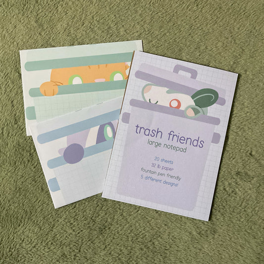 Trash Friends large notepad