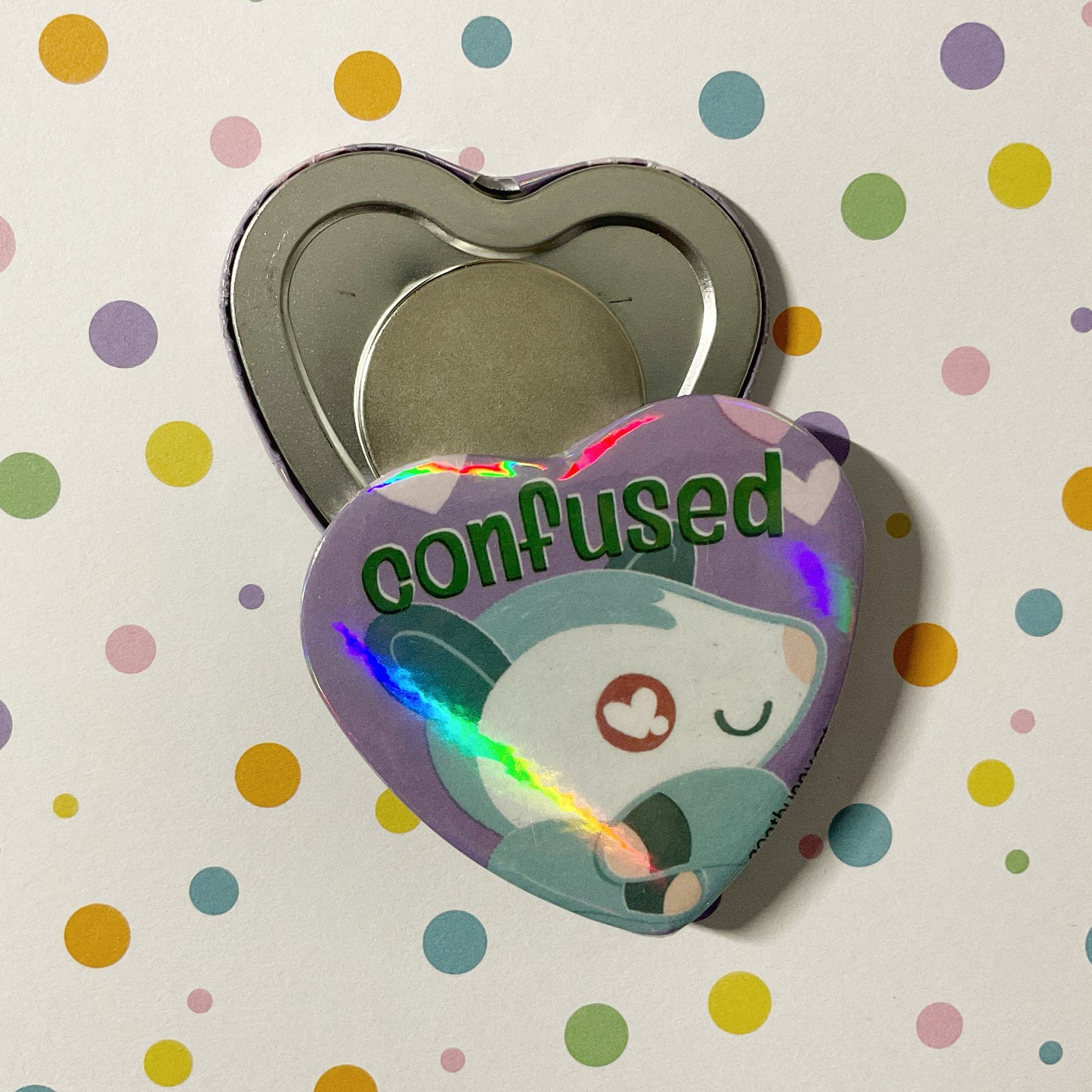 Confused heart button