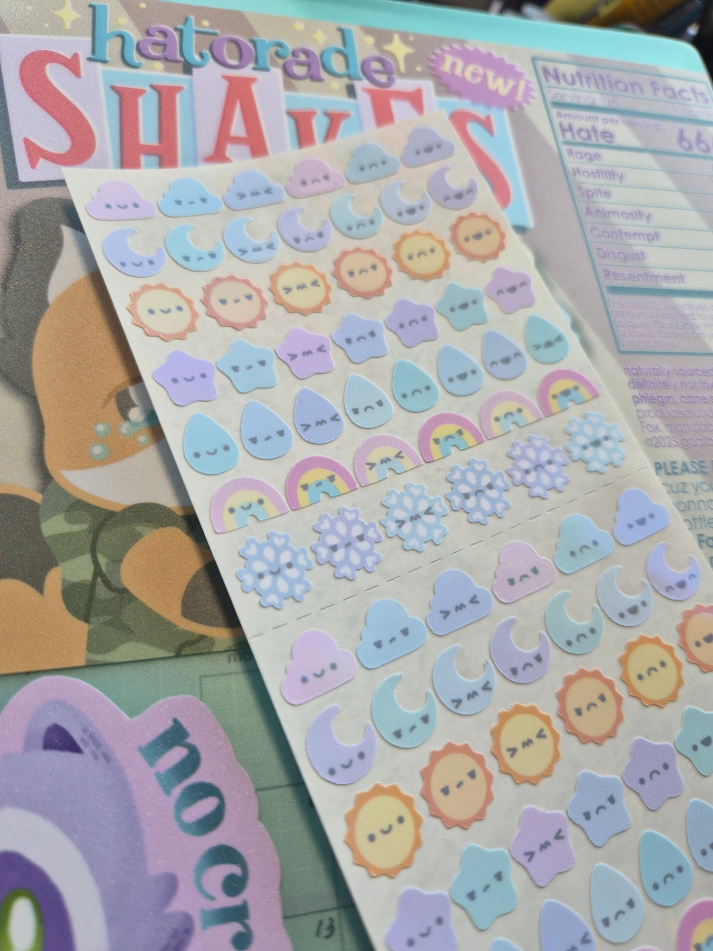 The Weather Is Judging You sticker sheet