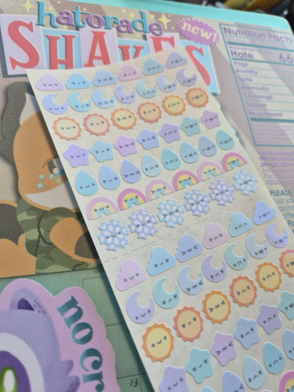 The Weather Is Judging You sticker sheet
