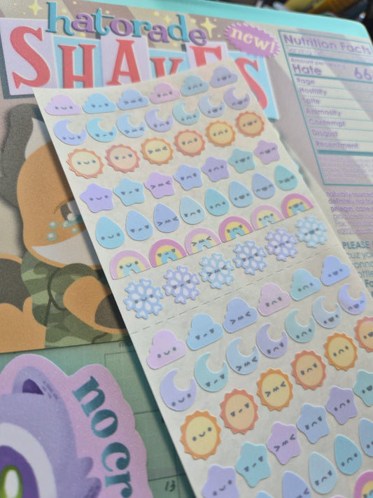 The Weather Is Judging You sticker sheet