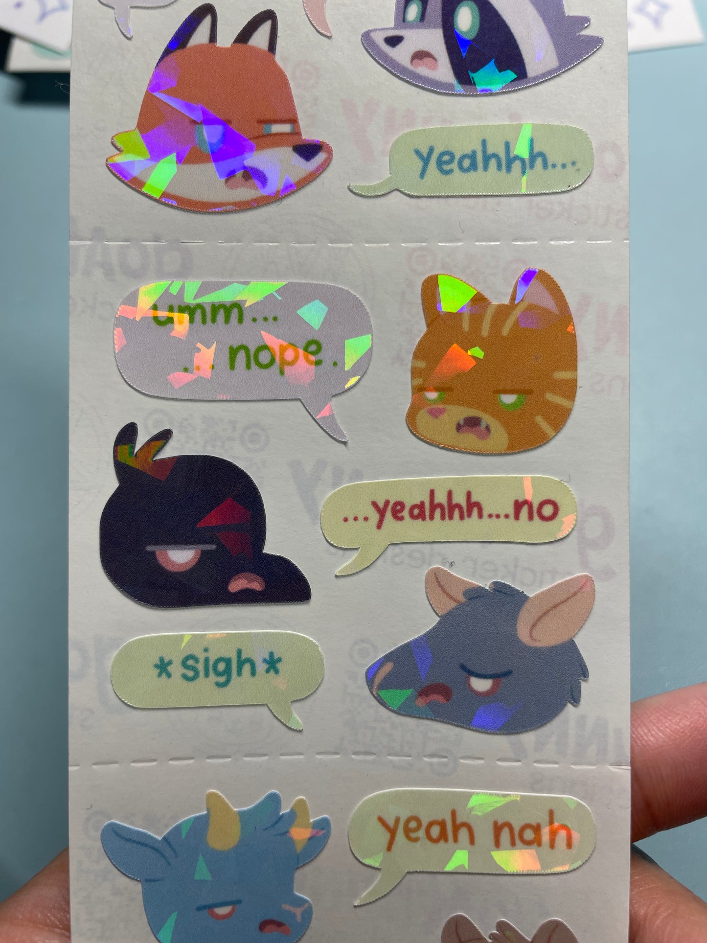 Yeahhhhhnimals sticker sheet