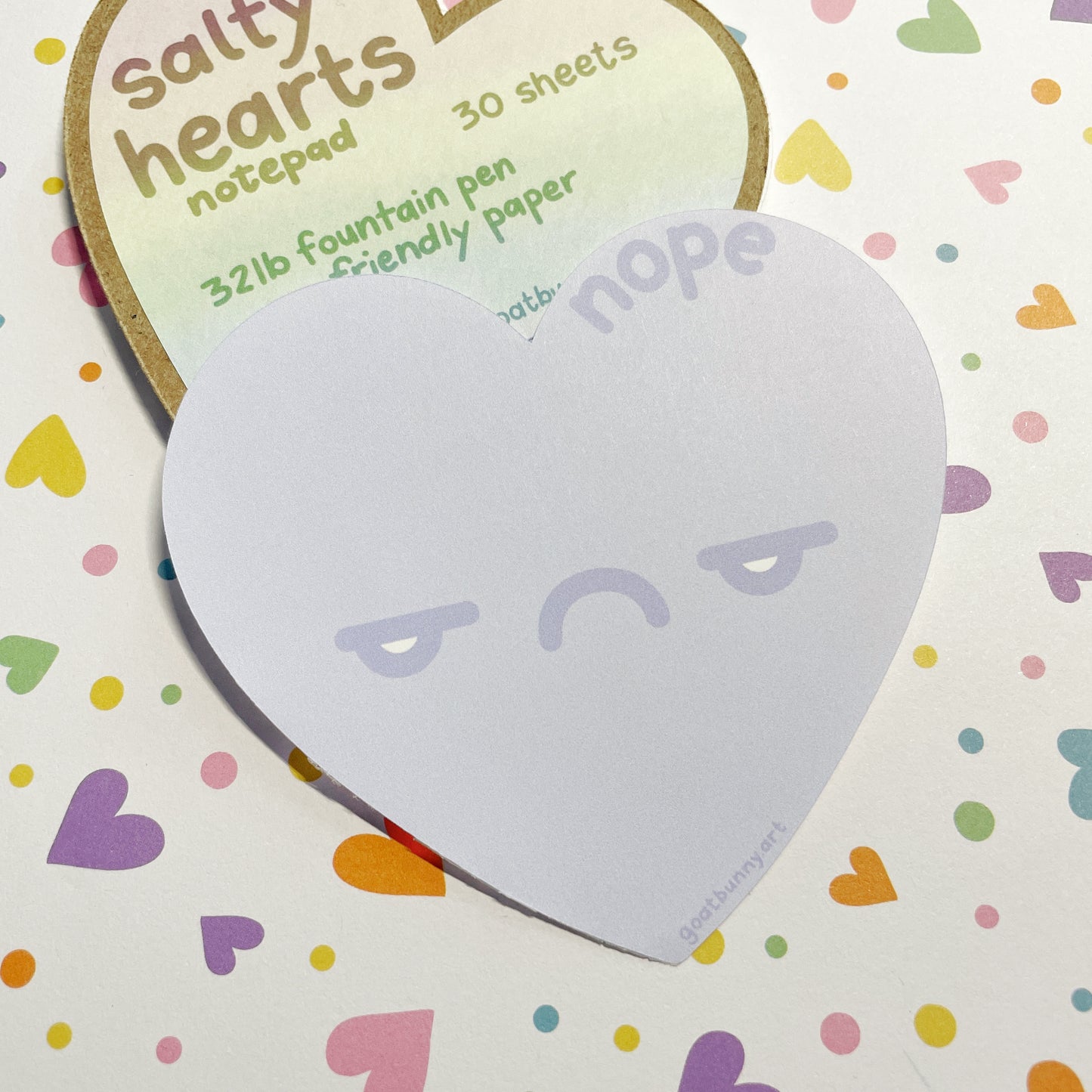 Salty Hearts notepad