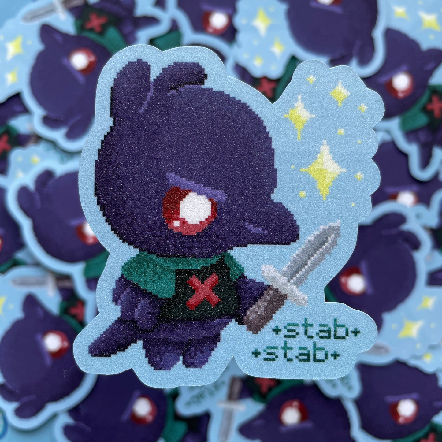 *stab stab* Pixel Twinkleface sticker