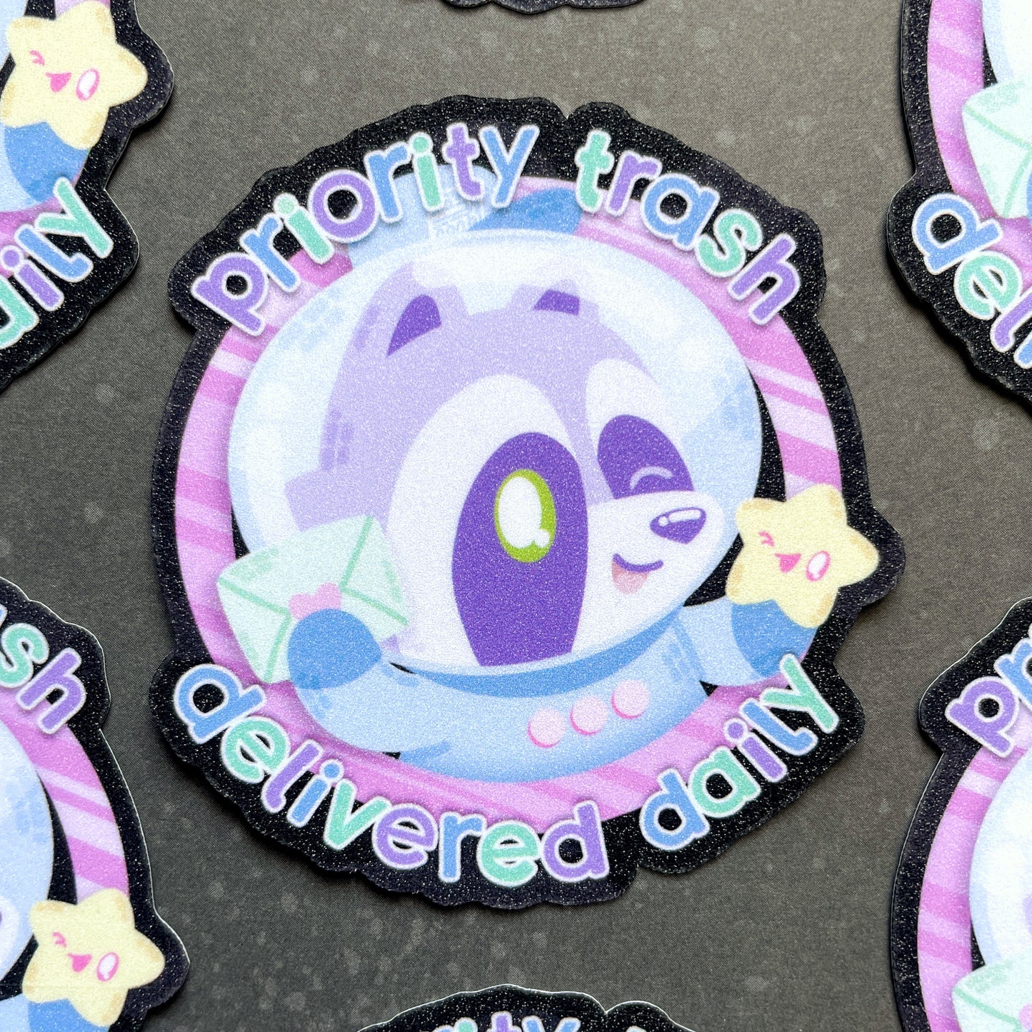 Priority Trash Delivered Daily sticker