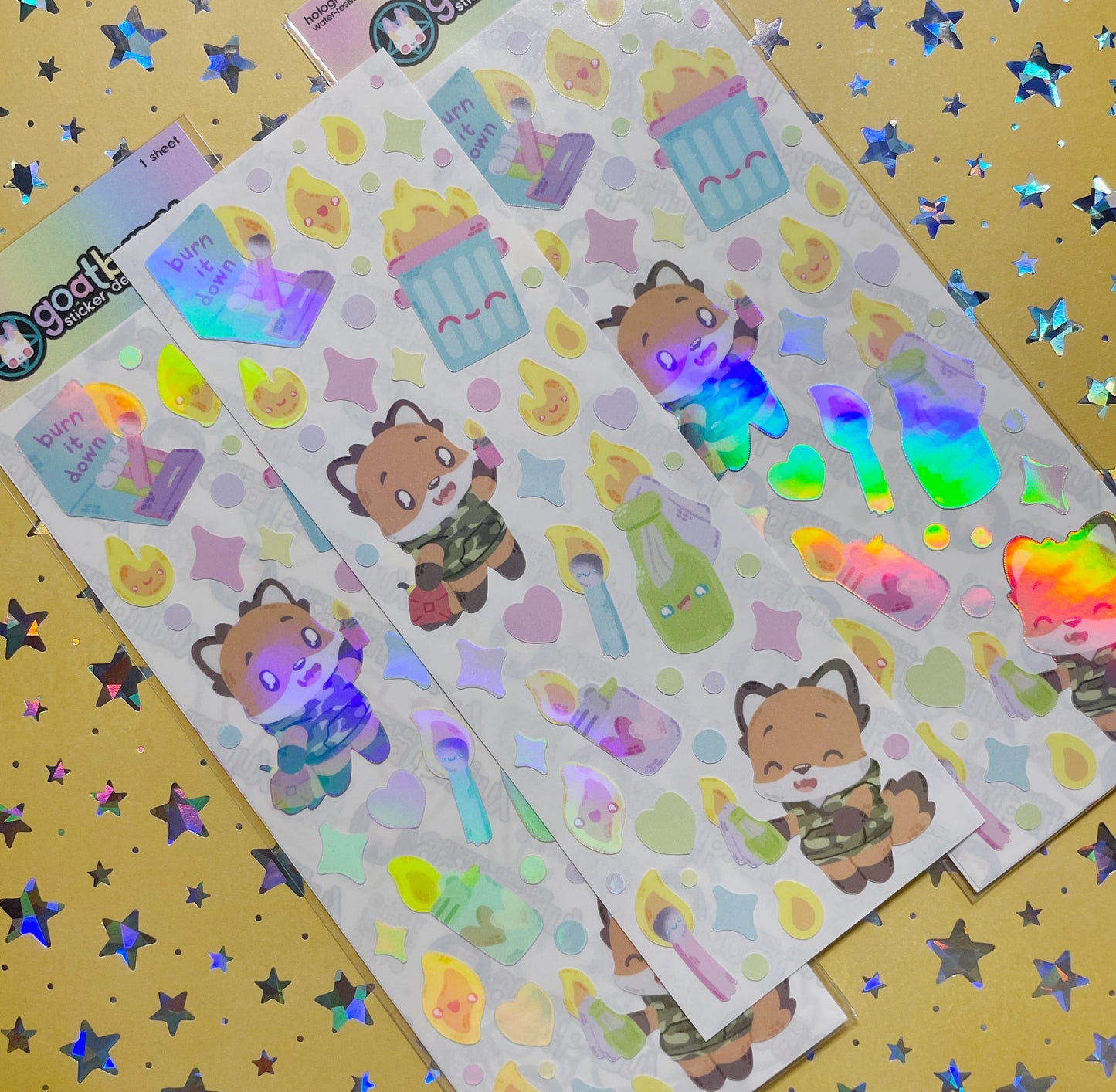 It's Arson Time sticker sheet