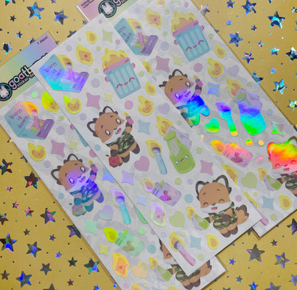 It's Arson Time sticker sheet