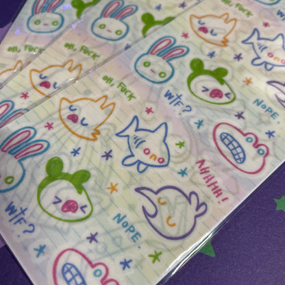 Moar Notebook Critters sticker sheet