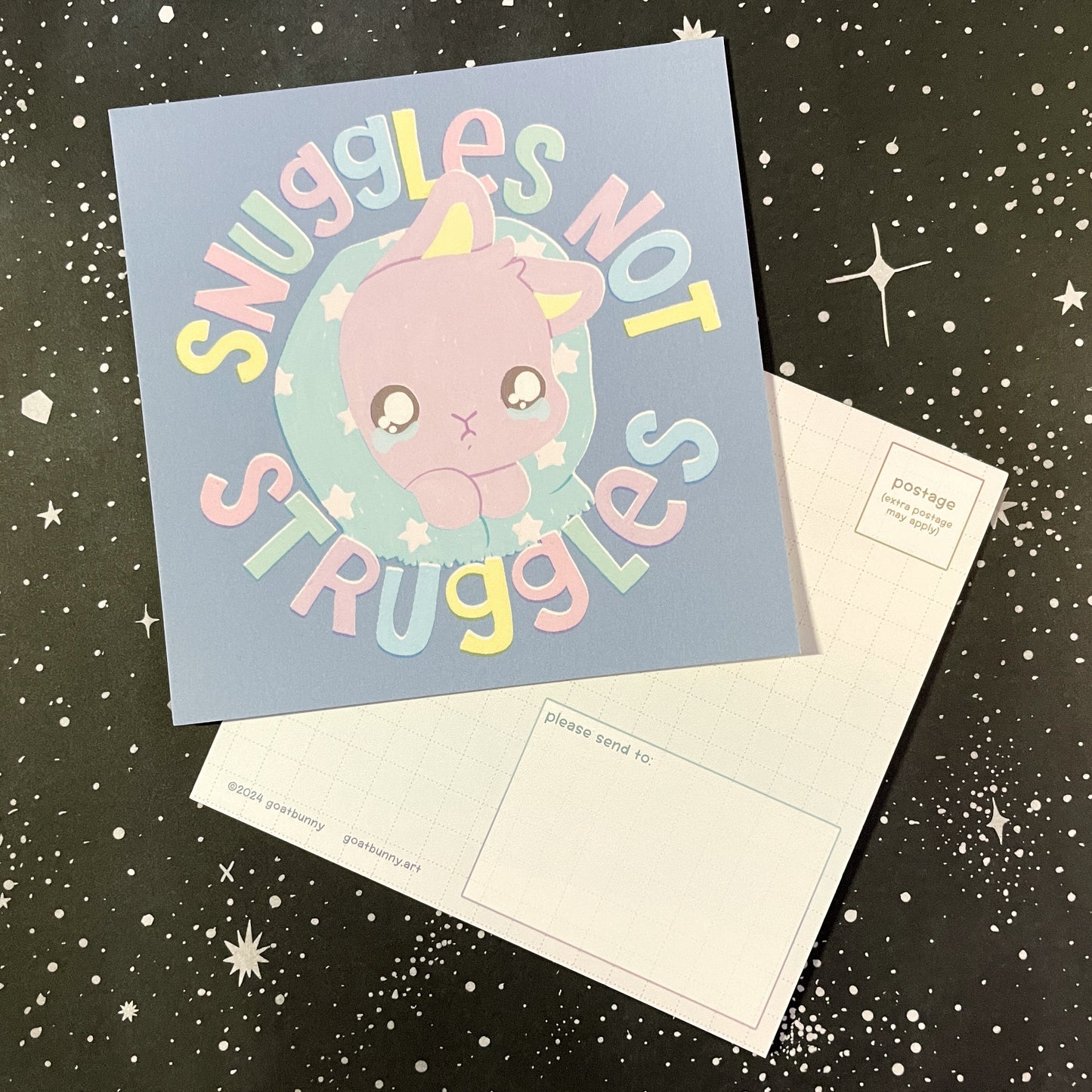 Snuggles Not Struggles postcard