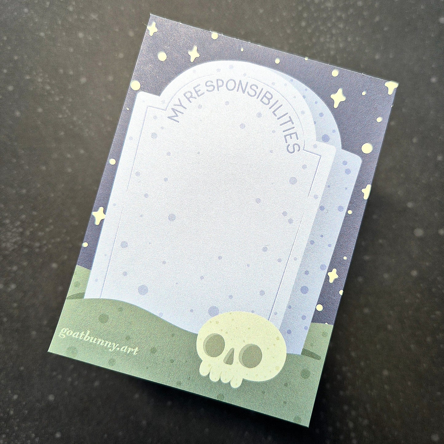 Here Lies A Notepad small notepad