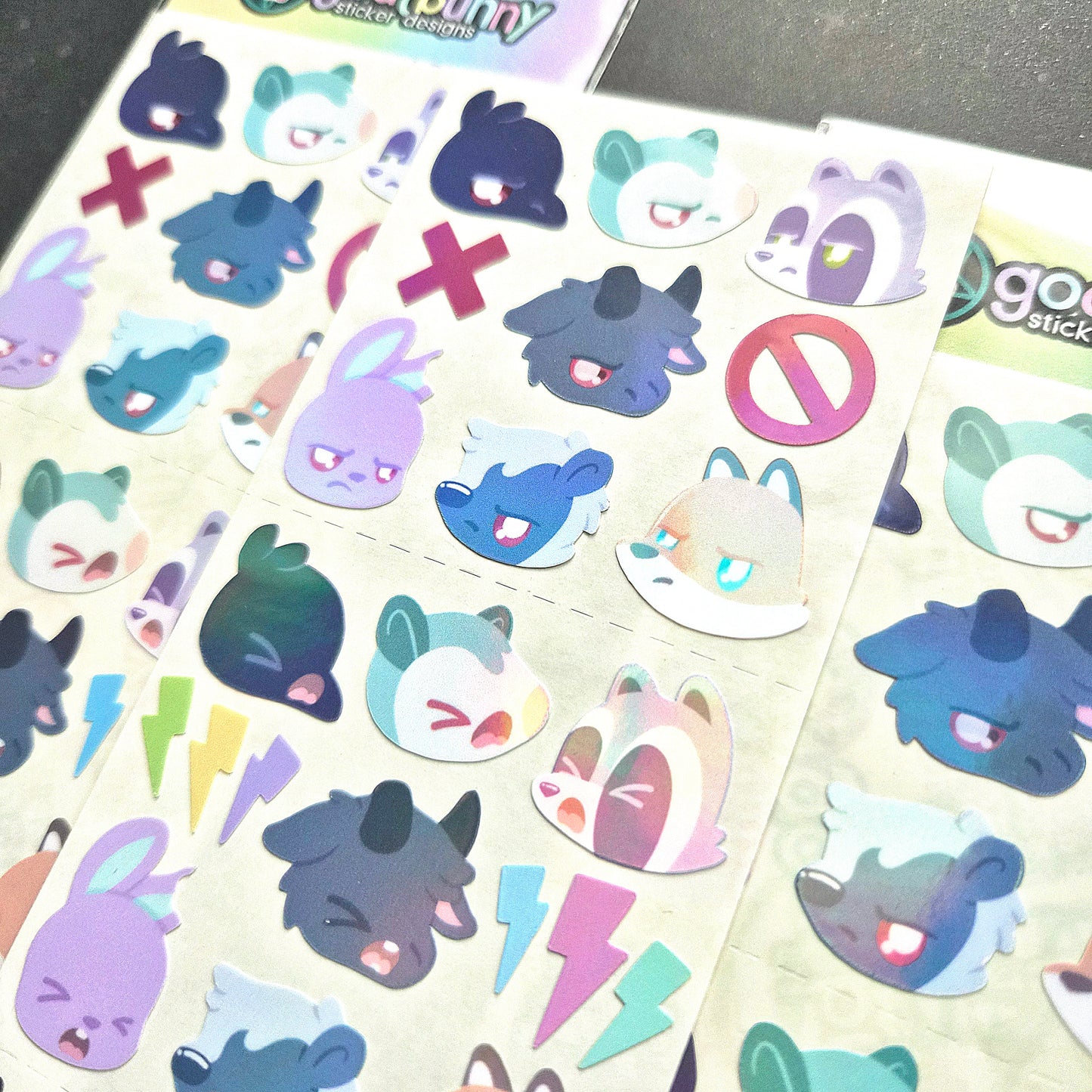 Angsty Animals sticker sheet