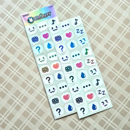 Stardew Emotes sticker sheet