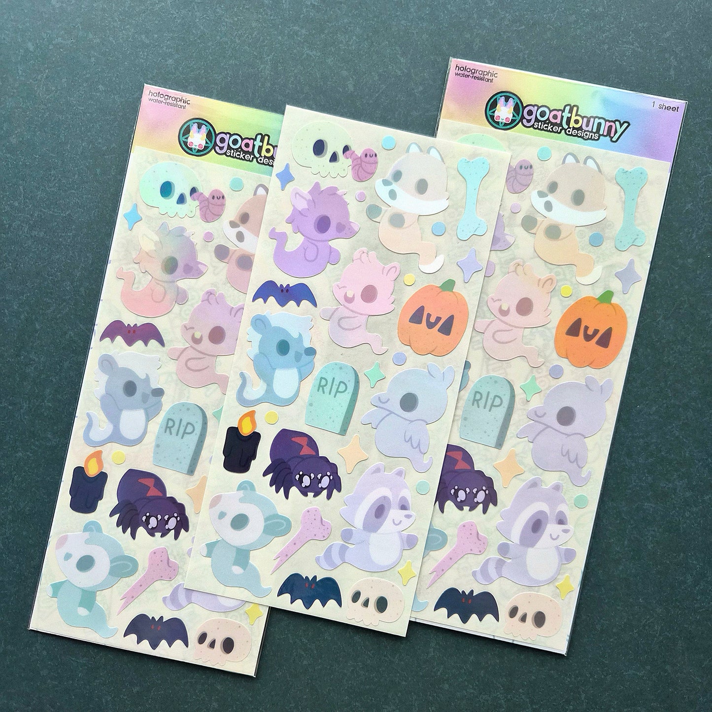 Trash Alley Ghosties sticker sheet