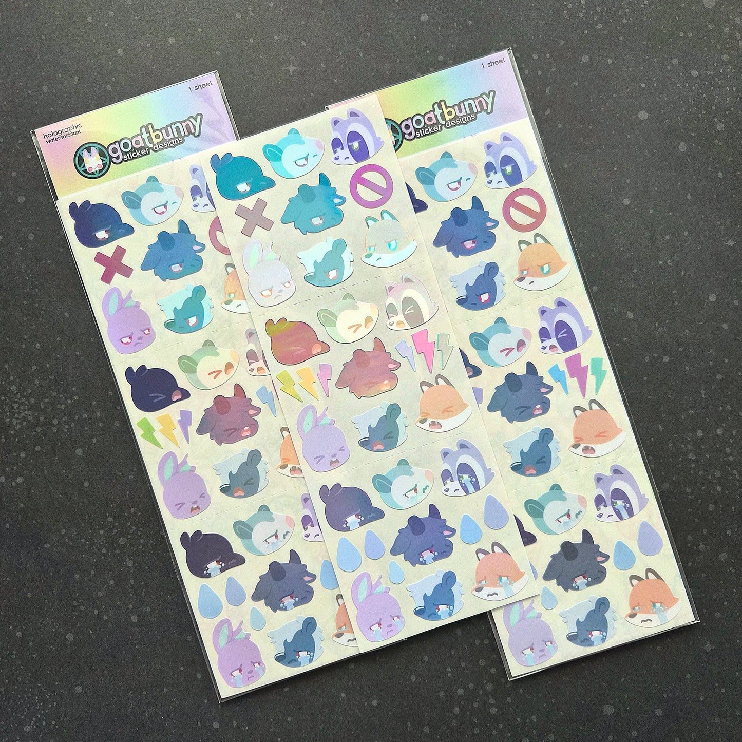 Angsty Animals sticker sheet