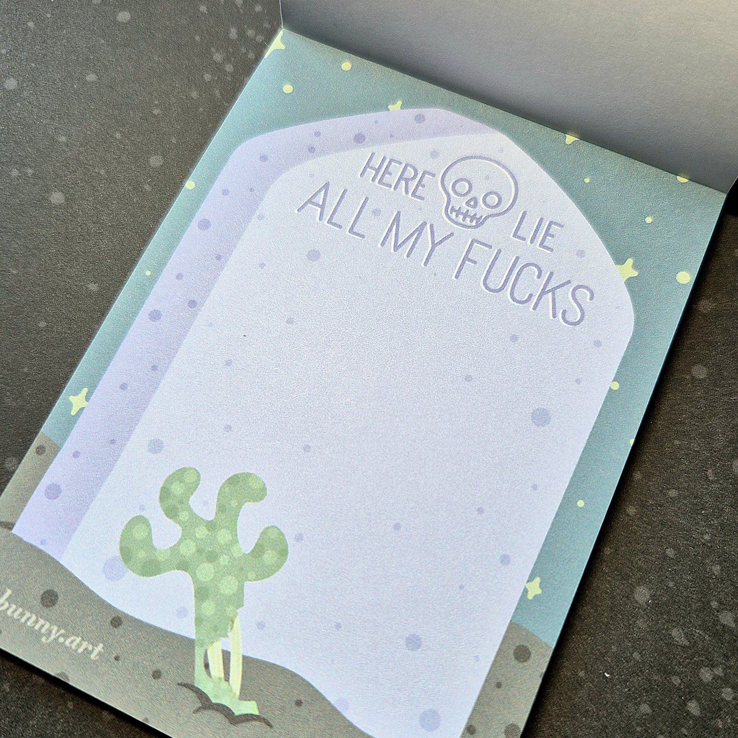 Here Lies A Notepad small notepad